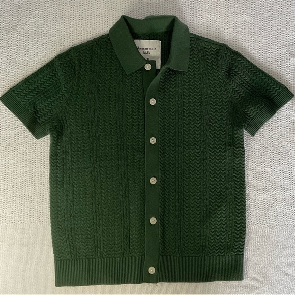 Abercrombie Kids Green Button Down Shirt - Picture 1 of 4